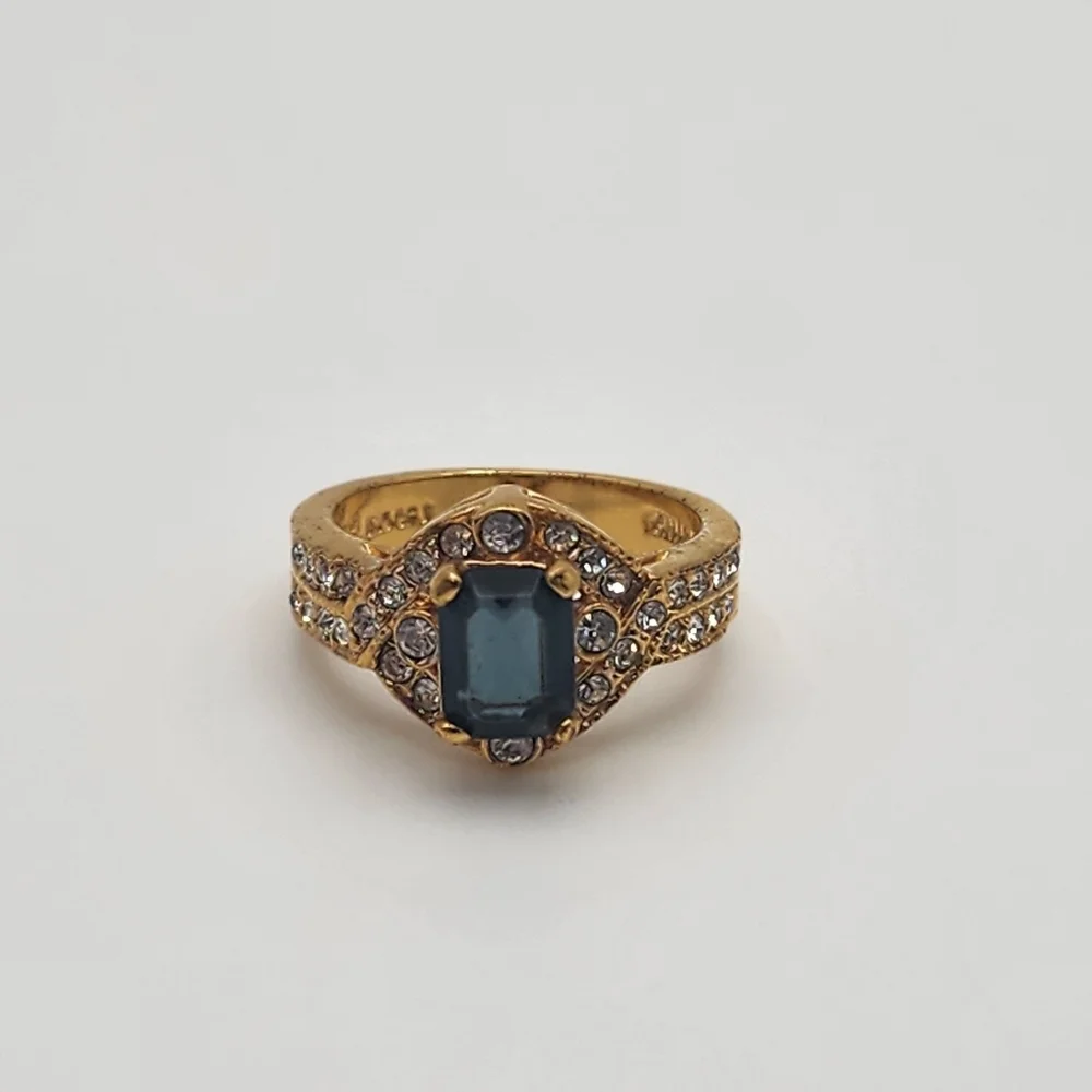 Lind 14K HGE Faux Sapphire & Cubic Zirconia Ring (7)